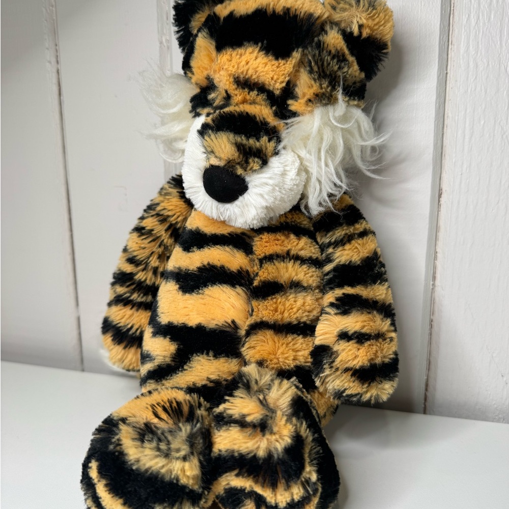 Jellycat Bashfull Tiger Plush in Yellow & Black Stripes Jelly Cat